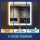 Load image into Gallery viewer, 36 in. x 36 in. LED Lighted Bathroom Vanity Mirror, Anti - Fog, Touch Button, Adjustable Color Temperature &amp; Remembrance, Wall Mounted Makeup Mirror, CRI 90+, Window Style - LEDMyPlace