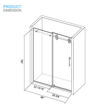 Load image into Gallery viewer, Ivanees Single Sliding Frameless Shower Door 8mm Clear Tempered Glass - Barn Door Style