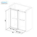 Load image into Gallery viewer, Ivanees Adjustable Semi-Frameless Dual Sliding Glass Bathtub Door with Clear Tempered Glass