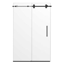 Load image into Gallery viewer, Ivanees Single Sliding Frameless Shower Door 8mm Clear Tempered Glass - Barn Door Style