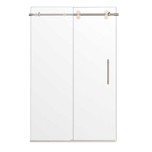 Load image into Gallery viewer, Ivanees Single Sliding Frameless Shower Door 8mm Clear Tempered Glass - Barn Door Style