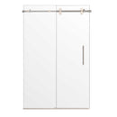 Load image into Gallery viewer, Ivanees Single Sliding Frameless Shower Door 8mm Clear Tempered Glass - Barn Door Style