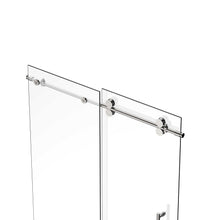 Load image into Gallery viewer, Ivanees Single Sliding Frameless Shower Door 8mm Clear Tempered Glass - Barn Door Style