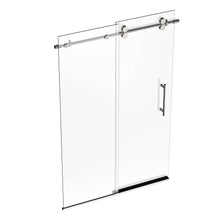 Load image into Gallery viewer, Ivanees Single Sliding Frameless Shower Door 8mm Clear Tempered Glass - Barn Door Style