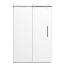 Load image into Gallery viewer, Ivanees Single Sliding Frameless Shower Door 8mm Clear Tempered Glass - Barn Door Style