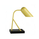 Load image into Gallery viewer, 6.25″W x 16.2″H Black/Yellow Table Lamp with E12 Socket, Outlet, and USB Ports