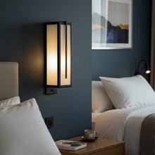 Load image into Gallery viewer, 4″W x 12.5″H Black Wall Sconce with Integrated 15W LED – 5000K Hardwired Light - LEDMyPlace