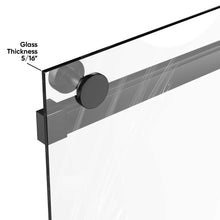 Load image into Gallery viewer, Ivanees Adjustable Semi-Frameless Dual Sliding Glass Bathtub Door with Clear Tempered Glass