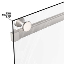 Load image into Gallery viewer, Ivanees Adjustable Semi-Frameless Dual Sliding Glass Bathtub Door with Clear Tempered Glass