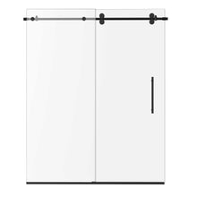 Load image into Gallery viewer, Ivanees Single Sliding Frameless Shower Door 8mm Clear Tempered Glass - Barn Door Style