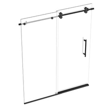 Load image into Gallery viewer, Ivanees Single Sliding Frameless Shower Door 8mm Clear Tempered Glass - Barn Door Style