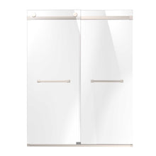 Load image into Gallery viewer, Ivanees Adjustable Semi-Frameless Dual Sliding Glass Bathtub Door with Clear Tempered Glass