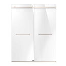 Load image into Gallery viewer, Ivanees Adjustable Semi-Frameless Dual Sliding Glass Bathtub Door with Clear Tempered Glass