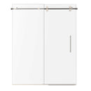 Load image into Gallery viewer, Ivanees Single Sliding Frameless Shower Door 8mm Clear Tempered Glass - Barn Door Style