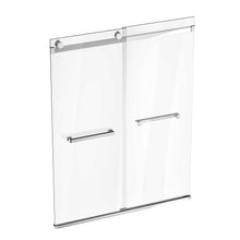 Load image into Gallery viewer, Ivanees Adjustable Semi-Frameless Dual Sliding Glass Bathtub Door with Clear Tempered Glass