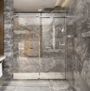 Load image into Gallery viewer, Ivanees Adjustable Semi-Frameless Dual Sliding Glass Bathtub Door with Clear Tempered Glass
