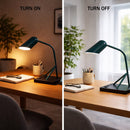 Load image into Gallery viewer, 6.25″W x 16.2″H Black/Blue Table Lamp with E12 Socket, Outlet, and USB Ports - LEDMyPlace