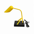 Load image into Gallery viewer, 6.25″W x 16.2″H Black/Yellow Table Lamp with E12 Socket, Outlet, and USB Ports - LEDMyPlace