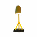 Load image into Gallery viewer, 6.25″W x 16.2″H Black/Yellow Table Lamp with E12 Socket, Outlet, and USB Ports - LEDMyPlace