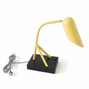 Load image into Gallery viewer, 6.25″W x 16.2″H Black/Yellow Table Lamp with E12 Socket, Outlet, and USB Ports - LEDMyPlace