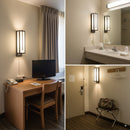 Load image into Gallery viewer, 4″W x 12.5″H Black Wall Sconce with Integrated 15W LED – 5000K Hardwired Light