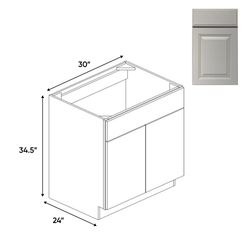 RTA - Avalon Ashen - Sink Base Cabinets - 30