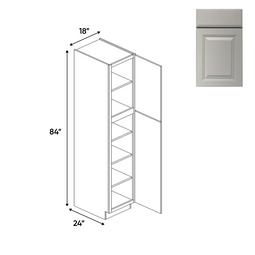 RTA - Avalon Ashen - Single Door Pantry Cabinets - 18