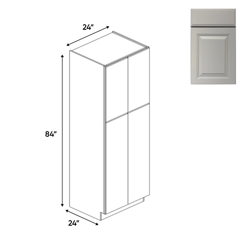 RTA - Avalon Ashen - Double Door Pantry Cabinets - 24