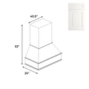 Load image into Gallery viewer, RTA - Atlas Blanco - Chimney Hood - 40.5&quot;W x 53&quot;H x 24&quot;D - AB-CH42