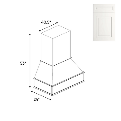 RTA - Atlas Blanco - Chimney Hood - 40.5