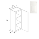 Load image into Gallery viewer, RTA - Atlas Blanco - 36&quot;Height Single Door Wall Cabinets - 15&quot;W x 36&quot;H x 12&quot;D