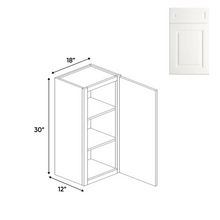 Load image into Gallery viewer, RTA - Atlas Blanco - 30&quot;Height Single Door Wall Cabinets - 18&quot;W x 30&quot;H x 12&quot;D