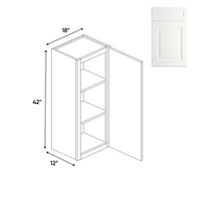 Load image into Gallery viewer, RTA - Atlas Blanco - 42&quot;Height Single Door Wall Cabinets - 18&quot;W x 42&quot;H x 12&quot;D