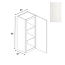 Load image into Gallery viewer, RTA - Atlas Blanco - 36&quot;Height Single Door Wall Cabinets - 21&quot;W x 36&quot;H x 12&quot;D