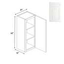 Load image into Gallery viewer, RTA - Atlas Blanco - 42&quot;Height Single Door Wall Cabinets - 21&quot;W x 42&quot;H x 12&quot;D