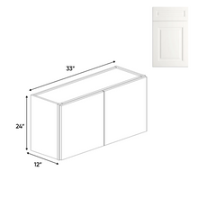 Load image into Gallery viewer, RTA - Atlas Blanco - 24&quot;Height Double Door Wall Cabinets - 33&quot;W x 24&quot;H x 12&quot;D