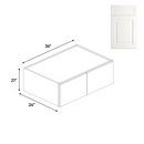 Load image into Gallery viewer, RTA - Atlas Blanco - 24&quot;Deep Double Door Wall Cabinets - 36&quot;W x 21&quot;H x 24&quot;D