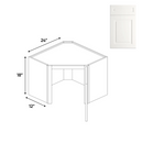 Load image into Gallery viewer, RTA - Atlas Blanco - Diagonal Corner Wall Cabinets - 24&quot;W x 18&quot;H x 12&quot;D - AB-WDC2418G