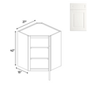 Load image into Gallery viewer, RTA - Atlas Blanco - Diagonal Corner Wall Cabinets - 27&quot;W x 42&quot;H x 15&quot;D