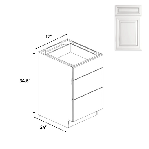Kitchen Cabinets - RTA Drawer Base - 12