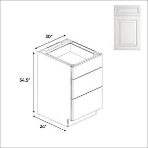 Kitchen Cabinets - RTA Drawer Base - 30"W x 34.5"H x 24"D - AO