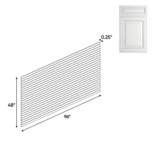 RTA - Arlington Oatmeal - Beaded Panels - 48"W x 96"H x 0.25"D
