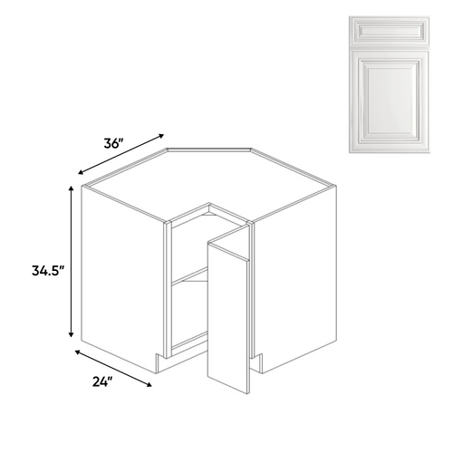 RTA - Square - Corner Cabinets Storage - 36