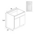 Load image into Gallery viewer, RTA Kitchen - Sink Base Cabinets - 36&quot;W x 34.5&quot;H x 24&quot;D - AO