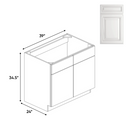Load image into Gallery viewer, RTA Kitchen - Sink Base Cabinets - 39&quot;W x 34.5&quot;H x 24&quot;D - AO