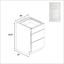 RTA Kitchen - Vanity Drawer Base Cabinets - AO - AO-VDB18