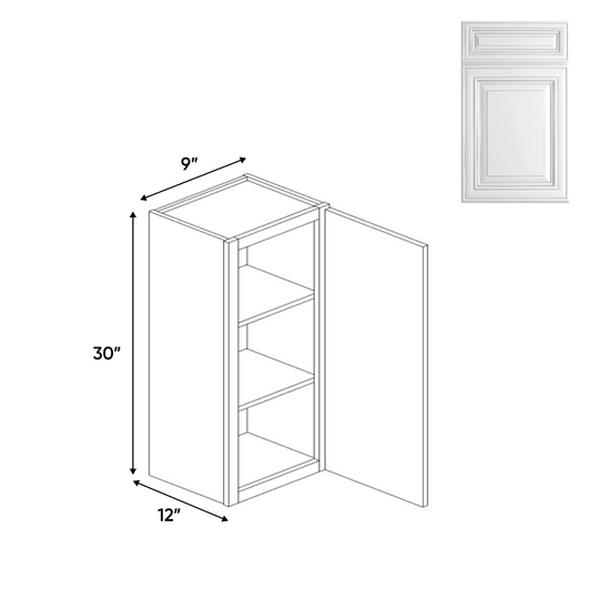 RTA Kitchen - Wall Cabinets - Upper - 30"H x 9"W x 24"D - AO