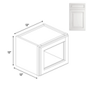 Load image into Gallery viewer, RTA - Single Glass Door Wall Cabinets - 12&quot;H x 12&quot;W x 24&quot;D - AO