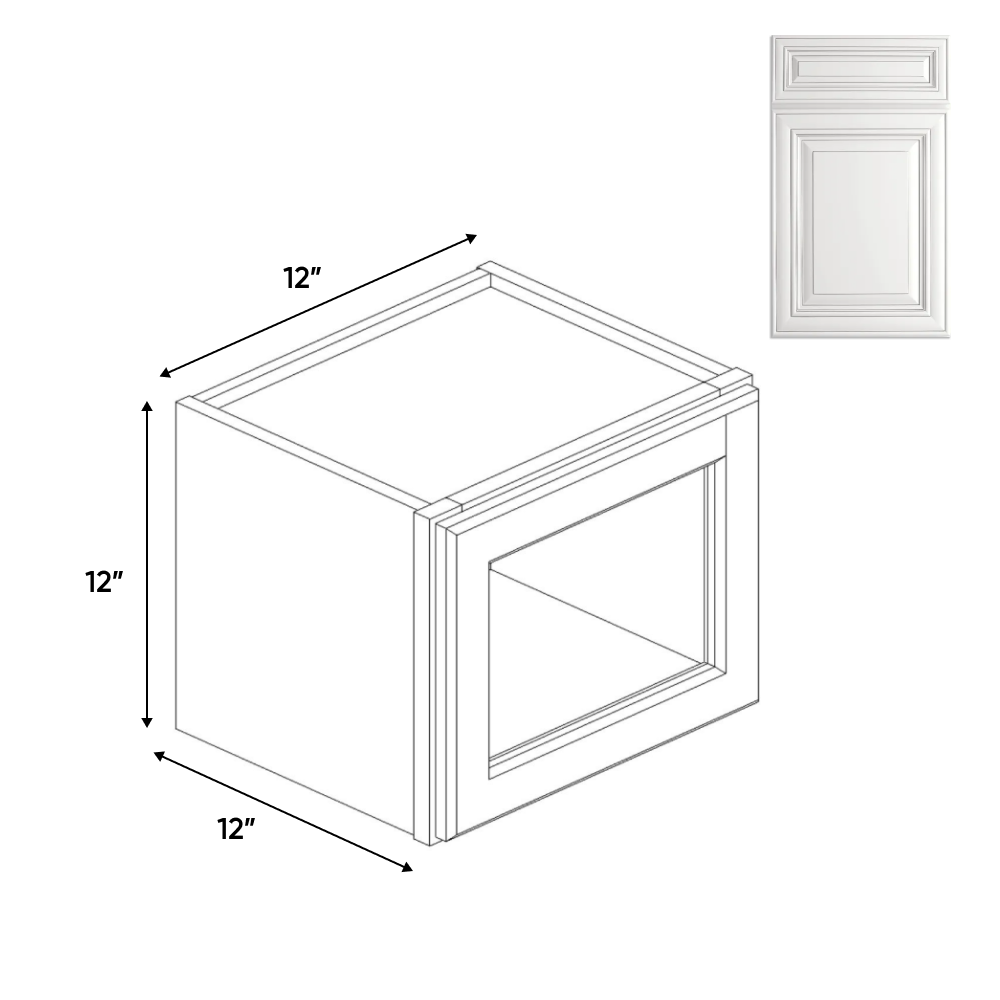 RTA - Single Glass Door Wall Cabinets - 12