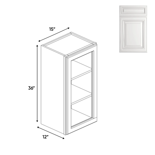 RTA - Single Glass Door Wall Cabinets - 36